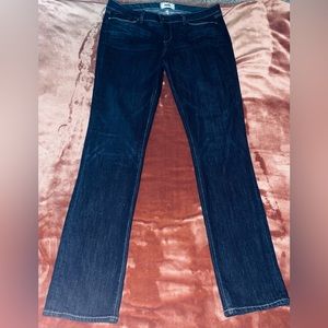 PAIGE “Skyline Straight” dark wash denim